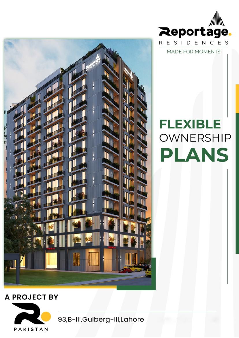 Reportage Residences proposed apartment tower in Gulberg III Lahore